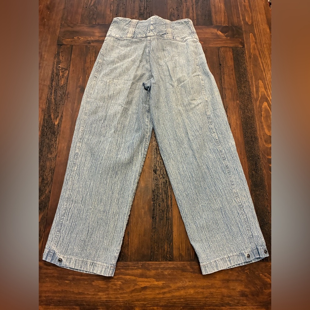 80s Sasson High-Waisted Jeans Triple Buckle Adjustable Leg Straight Wide Tapered - Picture 4 of 6